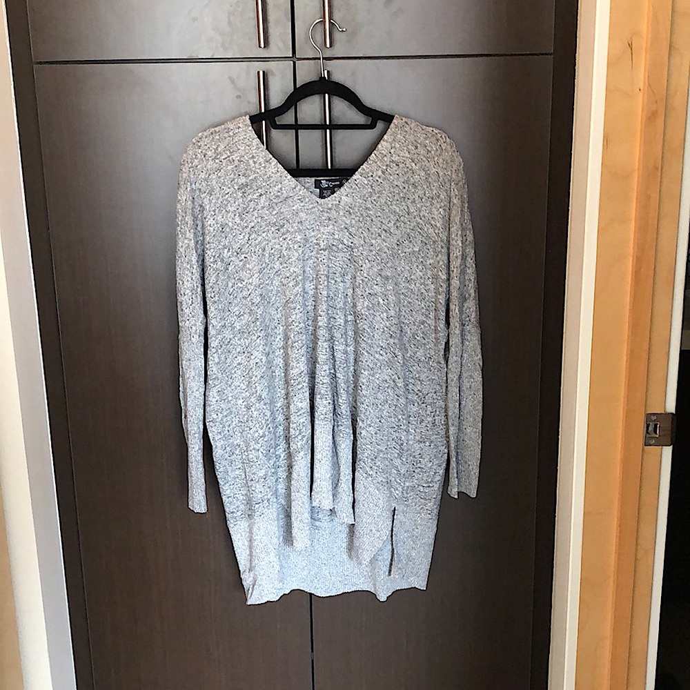 Heather Gray V-Neck Sweater